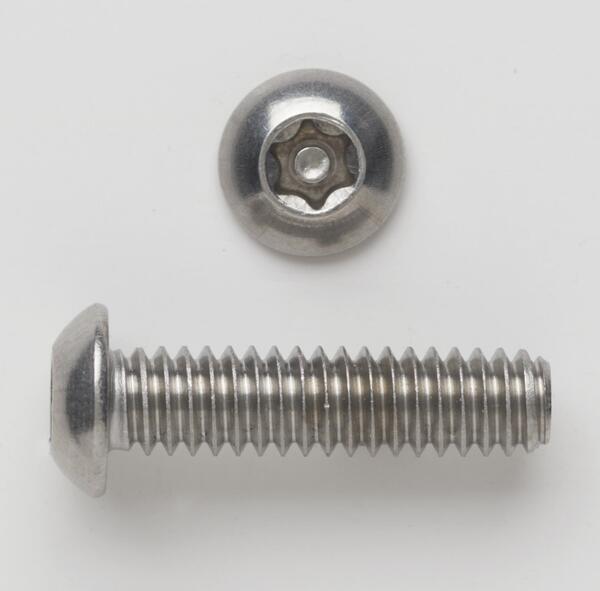 832X12BHTWPMSSS 8-32 X 1/2 BUTTON HEAD TORX WITH PIN TAMPER PROOF SECURITY SCREW 18-8 STAINLESS STEEL